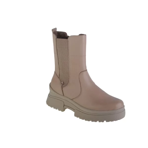 Rieker Δερμάτινα Γυναικεία Μποτάκια Μπεζ W0380-62