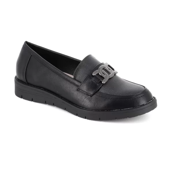 18233 ΓΥΝΑΙΚΕΙΟ ΥΠΟΔΗΜΑ LOAFERS, ΜΑΥΡΟ