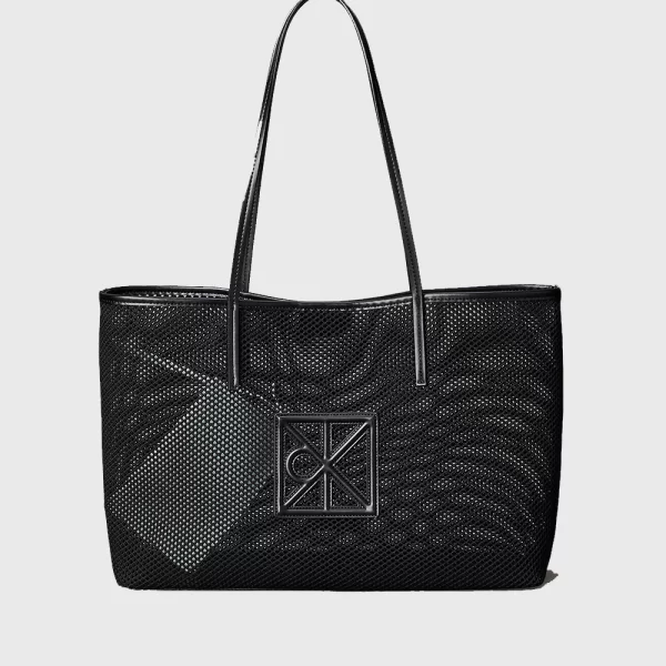 CALVIN KLEIN JEANS EMBLEM MESH TOTE LV04F3380G-UB1 Black