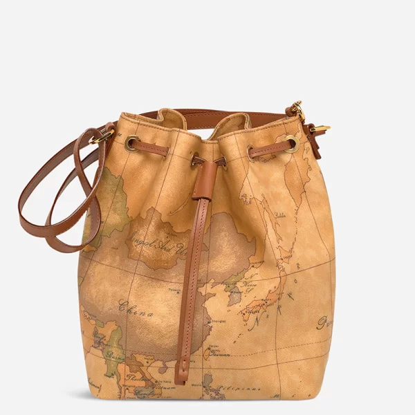 ALV.MARTINI DRAWSTRING 70%CO,PVC30%LEAT. IT.ORIGIN CD082-6000-0010 Tan