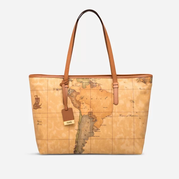 ALV.MARTINI SHOP.BAG80%PVC,CO20%LEATH.ITAL.ORIGIN CD007-6000-0010 Tan