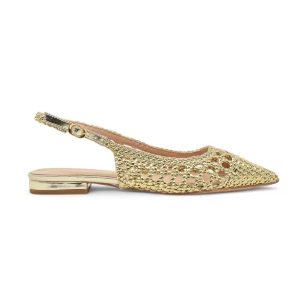 Γυναικείες μπαλαρίνες Seven 199-20A LT GOLD WEAVE U420A1991L46 χρυσό