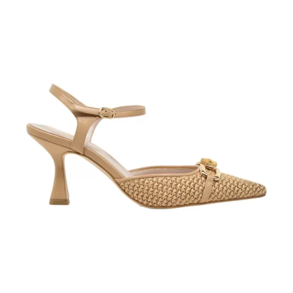 Γυναικείες γόβες Makis Fardoulis 738-95A μπεζ δέρμα