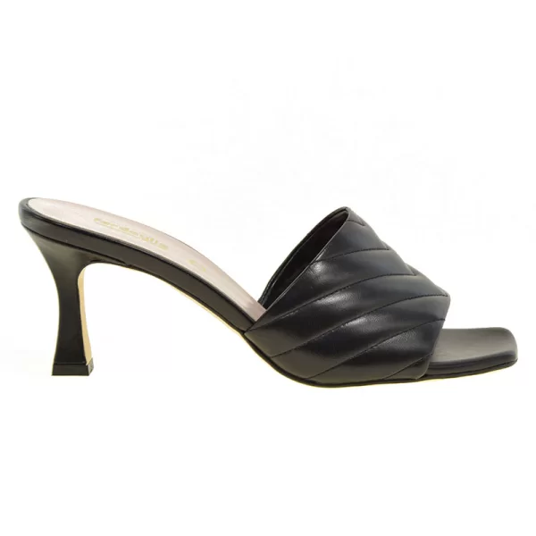 Γυναικεία mules Makis Fardoulis 609-13Λ μαύρο δέρμα