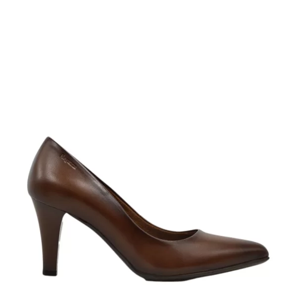 Γυναικείες γόβες Ragazza 018 καφέ δέρμα