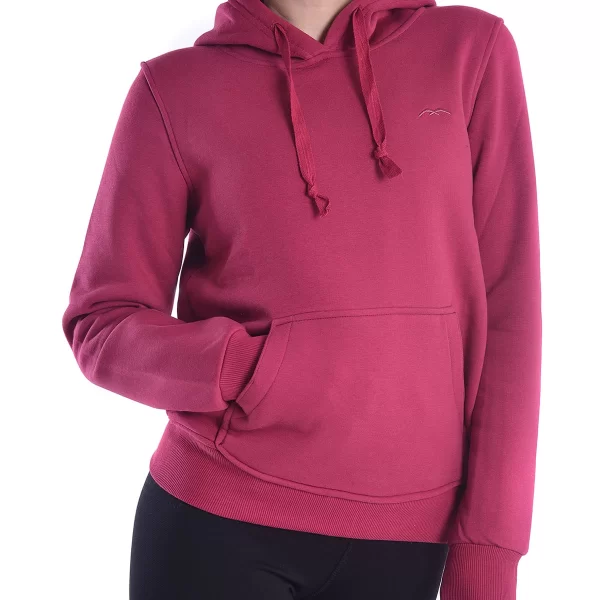 Γυναικείο φούτερ με κουκούλα σε μπορντώ χρώμα