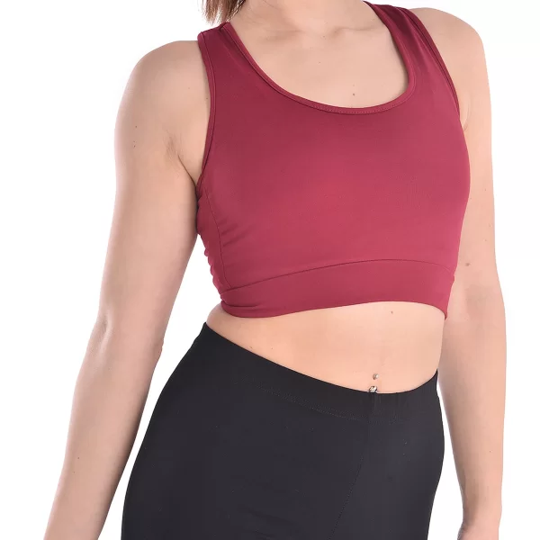 Γυναικείο αθλητικό dry fit μπουστάκι σε μπορντώ χρώμα