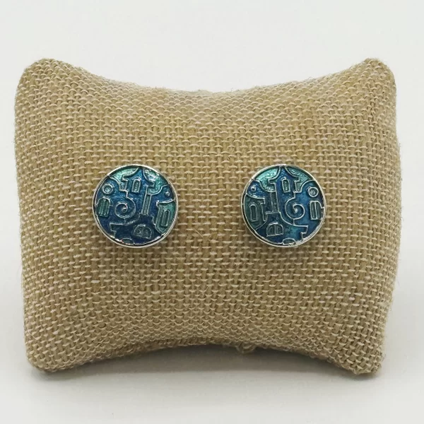 ΑΣΗΜΙ ΣΤΡΟΓΓΥΛΑ ΣΚΟΥΛΑΡΙΚΙΑ ΜΕ ΜΠΛΕ ΣΧΕΔΙΑ