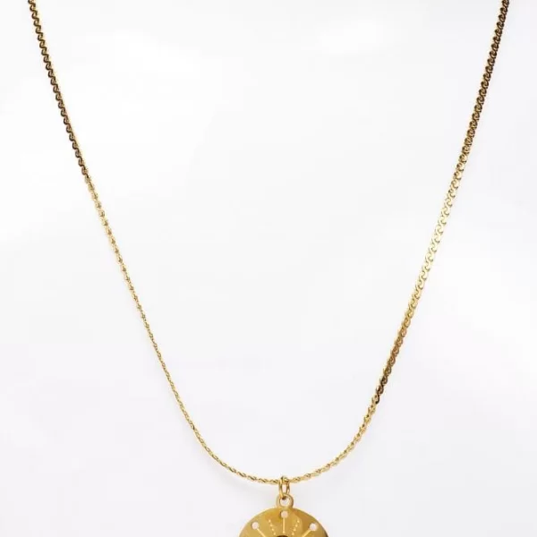 ΧΡΥΣΟ ΚΟΛΙΕ ΜΕ ΣΤΡΟΓΓΥΛΟ ΚΡΕΜΑΣΤΟ ΜΕ ΑΣΤΕΡΙ ΣΤΗΝ ΜΕΣΗ