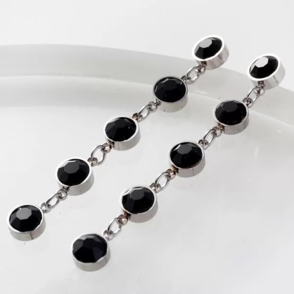 ΑΣΗΜΙ ΚΡΕΜΑΣΤΑ ΣΚΟΥΛΑΡΙΚΙΑ ΜΕ ΜΑΥΡΕΣ ΠΕΤΡΕΣ ΚΑΙ ΑΛΥΣΙΔΑ