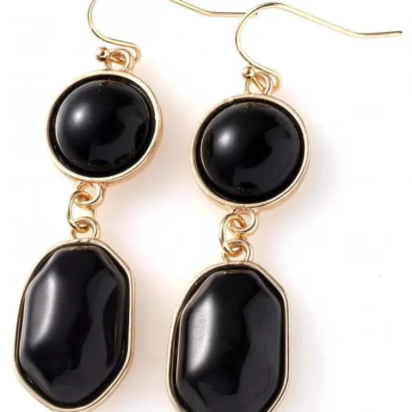 ΧΡΥΣΑ ΚΡΕΜΑΣΤΑ ΣΚΟΥΛΑΡΙΚΙΑ ΜΕ ΜΑΥΡΕΣ ΠΕΤΡΕΣ