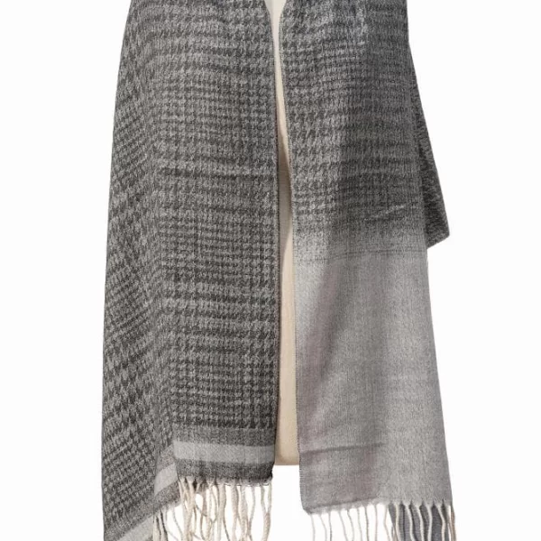 ΓΚΡΙ PIED DE POULE ΚΑΣΚΟΛ ΜΕ ΚΡΟΣΙΑ