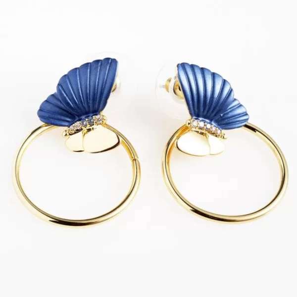 ΧΡΥΣΟΥΣ ΚΡΕΜΑΣΤΟΥΣ ΚΡΙΚΟΥΣ ΜΕ ΜΠΛΕ ΠΕΤΑΛΟΥΔΑ ΚΑΙ ΣΤΡΑΣ