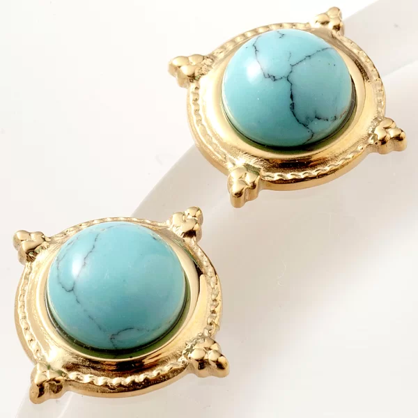 ΧΡΥΣΑ ΣΚΟΥΛΑΡΙΚΙΑ ΜΕ ΚΕΝΤΡΙΚΗ ΣΤΡΟΓΓΥΛΗ ΠΕΤΡΑ