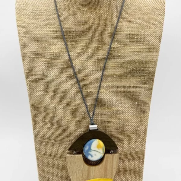 ΜΑΚΡΥ ΚΟΛΙΕ ΜΕ ΞΥΛΙΝΟ ΚΑΙ ΚΙΤΡΙΝΟ ΣΧΕΔΙΟ