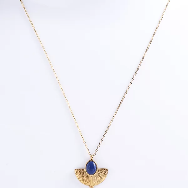 ΧΡΥΣΗ ΑΛΥΣΙΔΑ ΚΟΛΙΕ ΜΕ ΚΡΕΜΑΣΤΟ ΔΙΑΚΟΣΜΗΤΙΚΟ ΚΑΙ ΜΠΛΕ ΠΕΤΡΑ