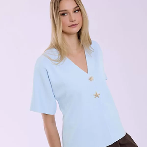Ζακέτα με κουμπιά ήλιος αστερίας SQ1738.5115+2