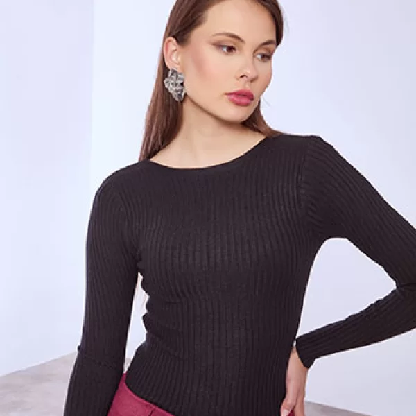 Πουλόβερ ριπ ελαστικό WT1430.4079+1