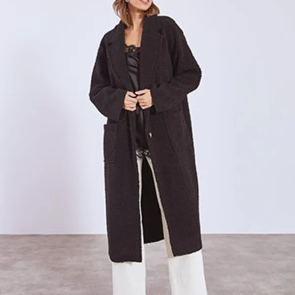 Παλτό μακρύ μπουκλέ WT8011.7092+1