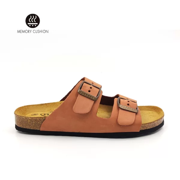 Γυναικεία Plakton Δερμάτινα Σανδάλια Nobuck2 180010 ORANGE