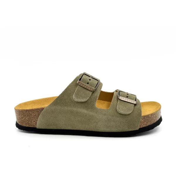 Γυναικεία Plakton Δερμάτινο Σανδάλι Afelpado 340010 ΧΑΚΙ