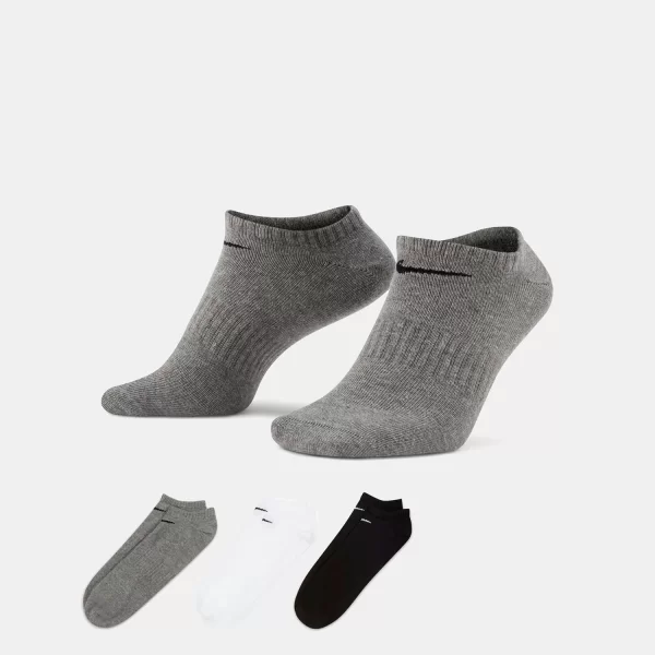 NIKE EVERYDAY LIGHTWEIGHT TRAINING NO-SHOW SOCKS (3 PAIRS) ΠΟΛΥΧΡΩΜΟ