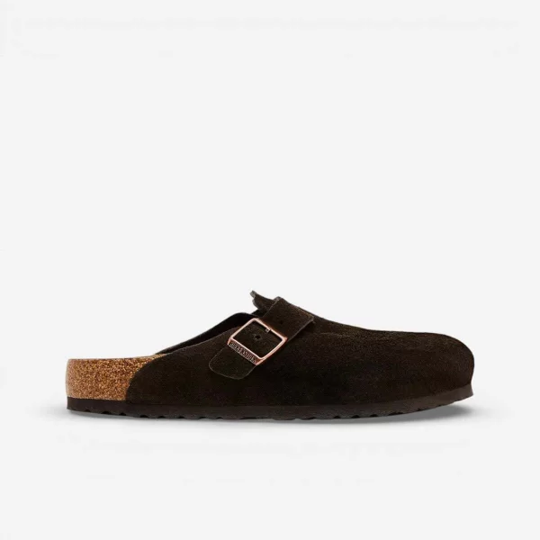 Mules BIRKENSTOCK Boston Soft Footbed Suede Mocha