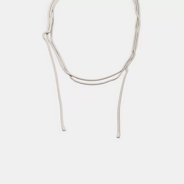 Κολιέ Αλυσίδα Χωρίς Κούμπωμα - Ασημί