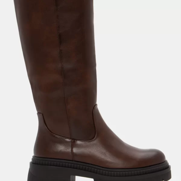 Μπότες με Τρακτερωτή Σόλα - Καφέ Σκούρο