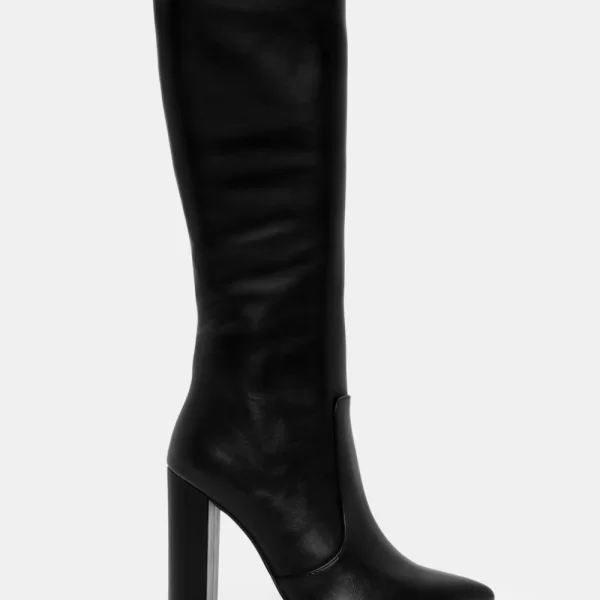 Μπότες Μυτερές με Τακούνι - Μαύρο