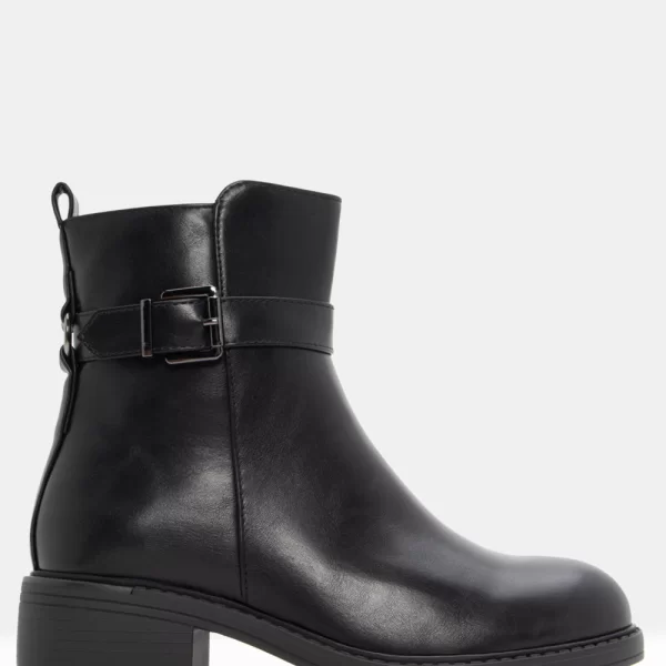 Μποτάκια με Διακοσμητικό Λουράκι - Μαύρο