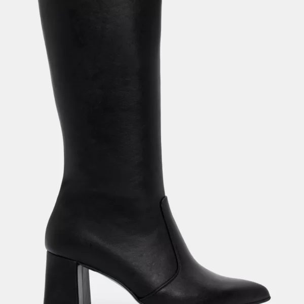 LUIGI DESIGN - Μπότες Μυτερές με Τακούνι - Μαύρο-Ματ