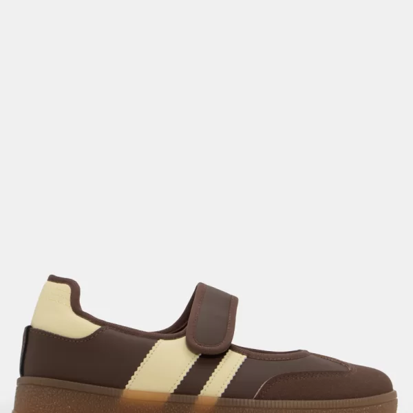 Sneakers Μπαλαρίνες με Λουράκι Sctrach - Καφέ Σκούρο