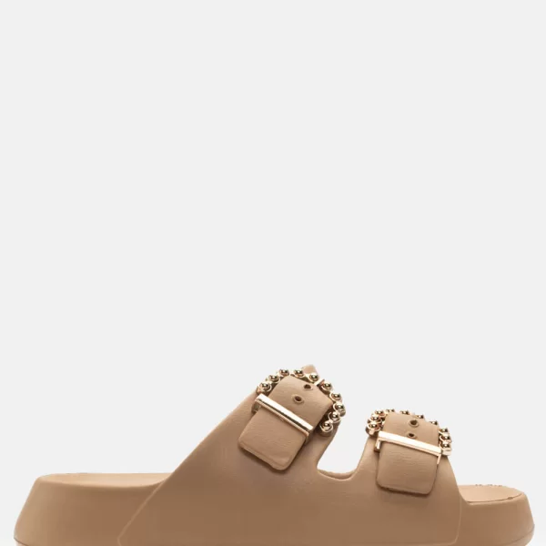 Παντόφλες με Διακοσμητικές Τόκες - Καφέ