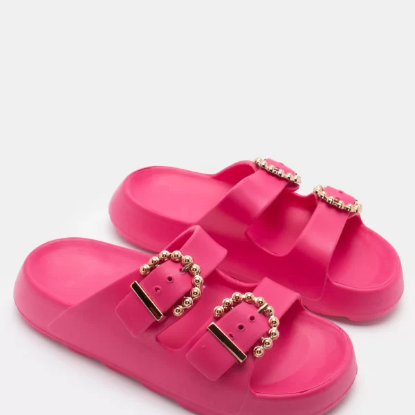 Παντόφλες με Διακοσμητικές Τόκες - Φούξια