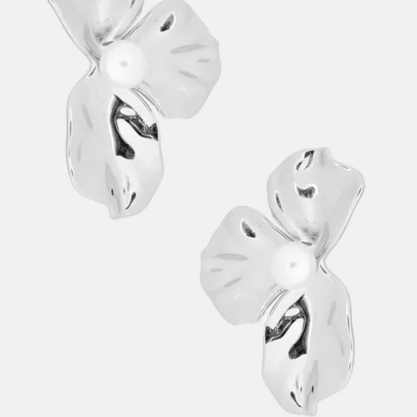 Σκουλαρίκια με Πέρλες - Ασημί