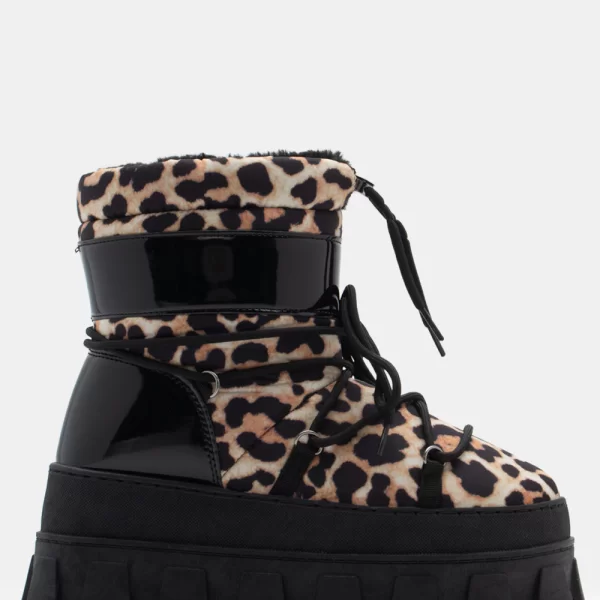 Μποτάκια Χιονιού με Επένδυση Γούνας - Animal Print