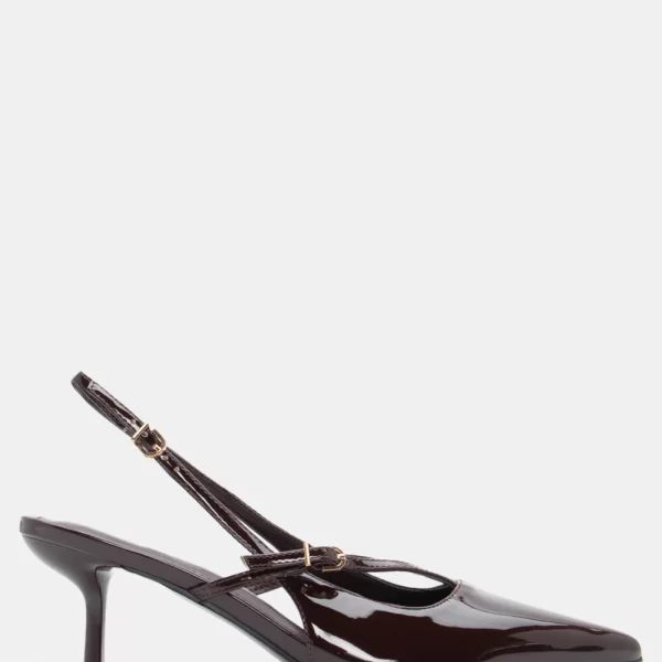 Γόβες Μυτερές με Λουράκια - Καφέ Σκούρο