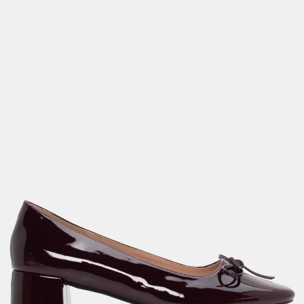 Γοβάκια με Διακοσμητικό Φιόγκο - Μπορντό-Λουστρίνι