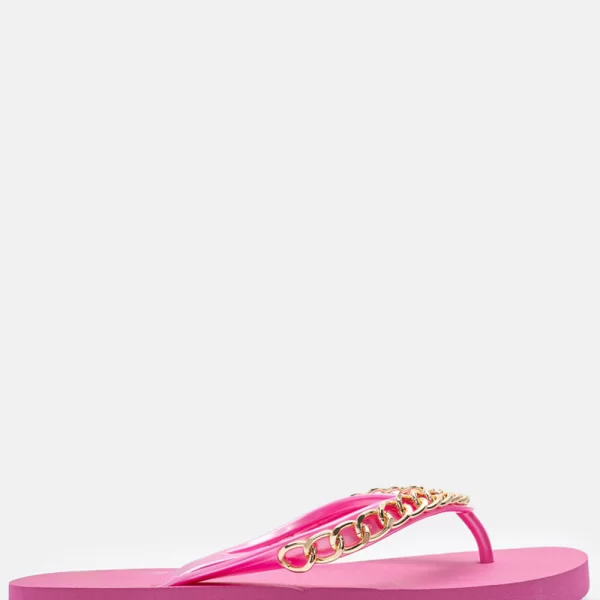 Σαγιονάρες με Διακοσμητική Αλυσίδα - Φούξια