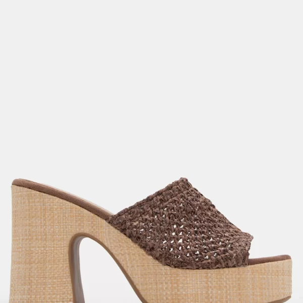 Πλατφόρμες με Πλεκτό Σχέδιο - Καφέ