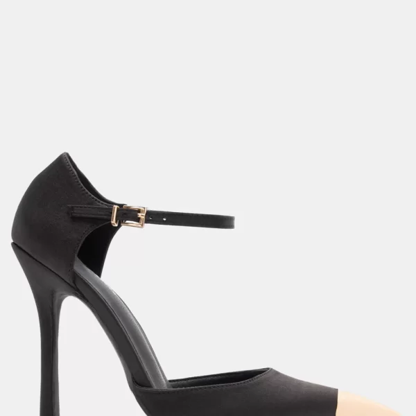 Γόβες Μυτερές με Μεταλλική Λεπτομέρεια - Μαύρο