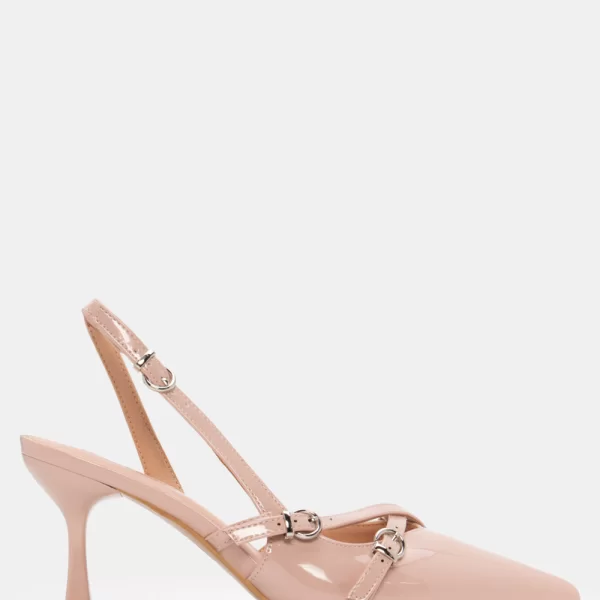 Γόβες Μυτερές με Χιαστί Λουράκια - Μπεζ