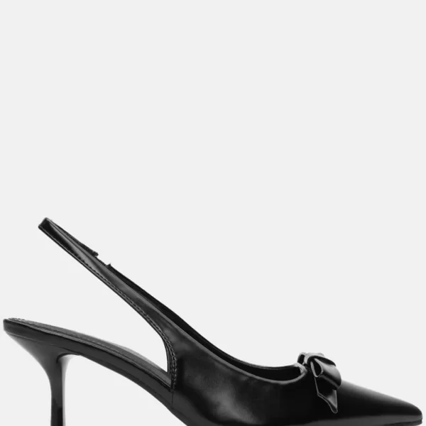 Γόβες Μυτερές με Φιόγκο - Μαύρο