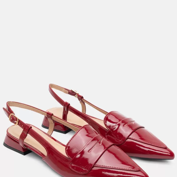 Γοβάκια Slingback Loafers - Μπορντό-Λουστρίνι