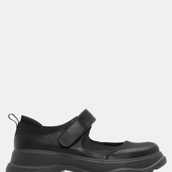 Αθλητικές Μπαλαρίνες με Λουράκι Sctrach - Μαύρο