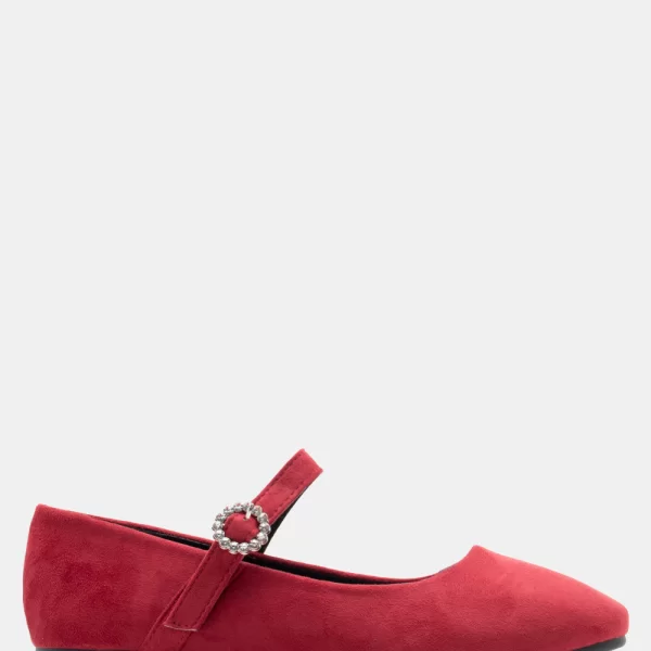 Μπαλαρίνες με Διακοσμητική Τόκα από Πέτρες - Μπορντό