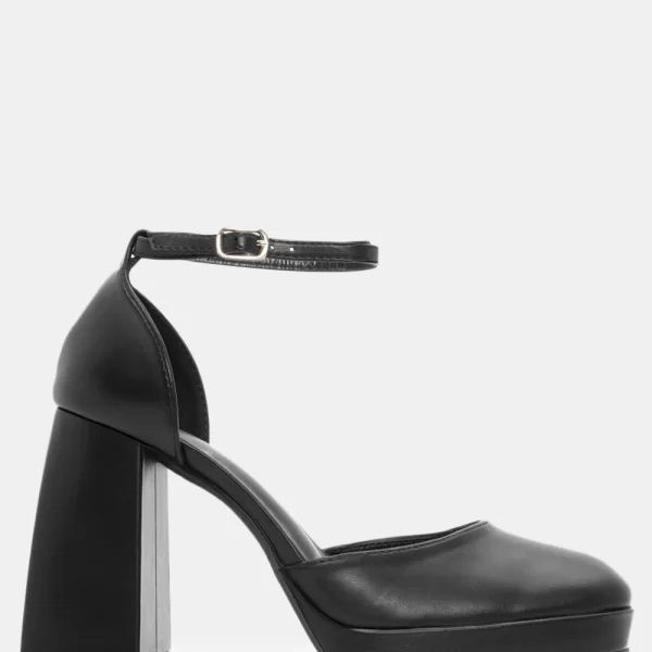 Γόβες με Μπαρέτα & Φιάπα - Μαύρο