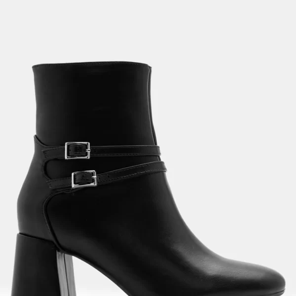 Μπότακια με Διπλά Λουράκια - Μαύρο