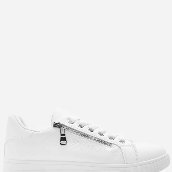 Sneakers με Διακοσμητικό Φερμουάρ - Λευκό